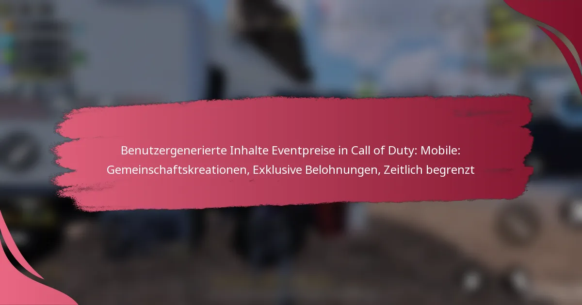 Benutzergenerierte Inhalte Eventpreise in Call of Duty: Mobile: Gemeinschaftskreationen, Exklusive Belohnungen, Zeitlich begrenzt