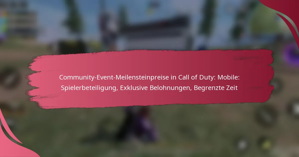 Community-Event-Meilensteinpreise in Call of Duty: Mobile: Spielerbeteiligung, Exklusive Belohnungen, Begrenzte Zeit
