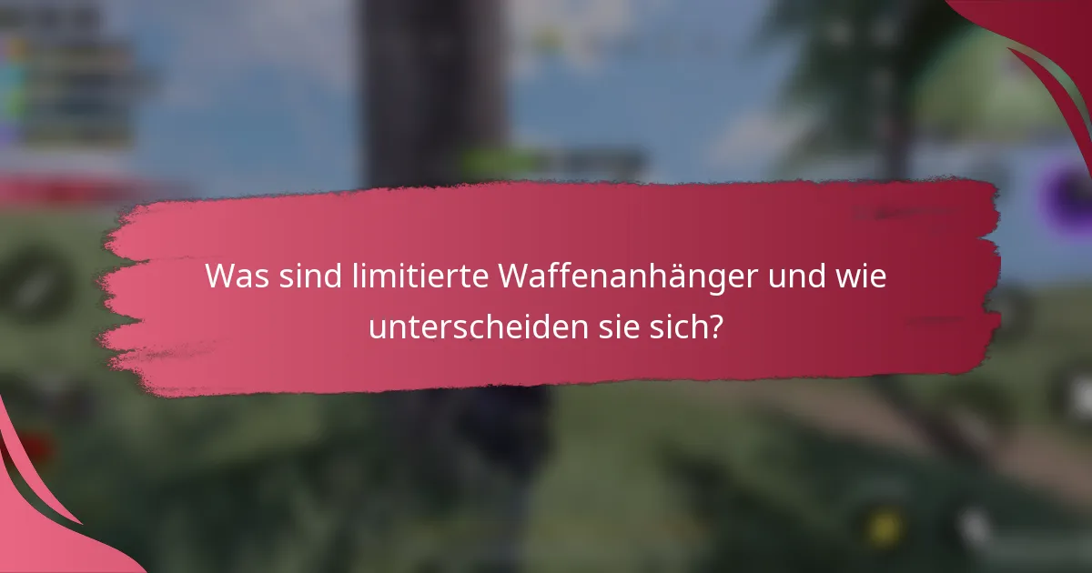 Was sind limitierte Waffenanhänger und wie unterscheiden sie sich?